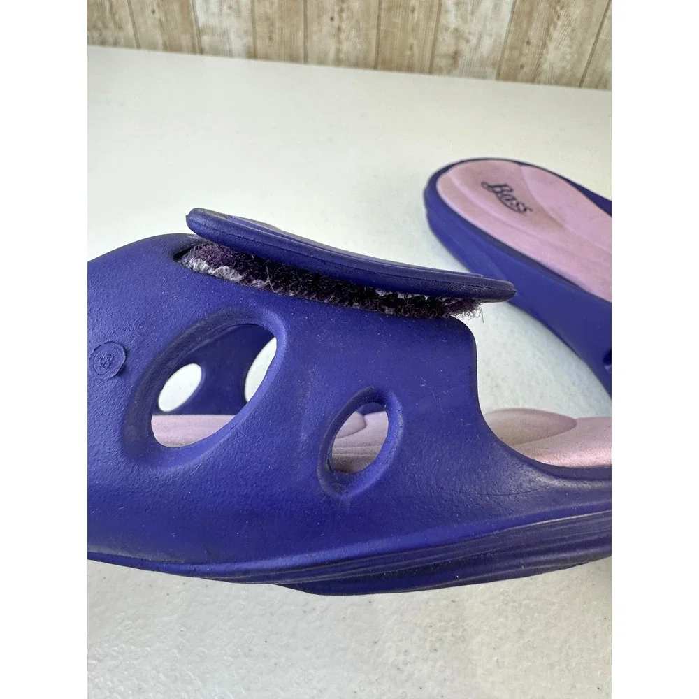 Bass Sandals Women’s Size 8 Purple Pink Comfort Summer Beach Slip On Water Proof - Picture 8 of 8